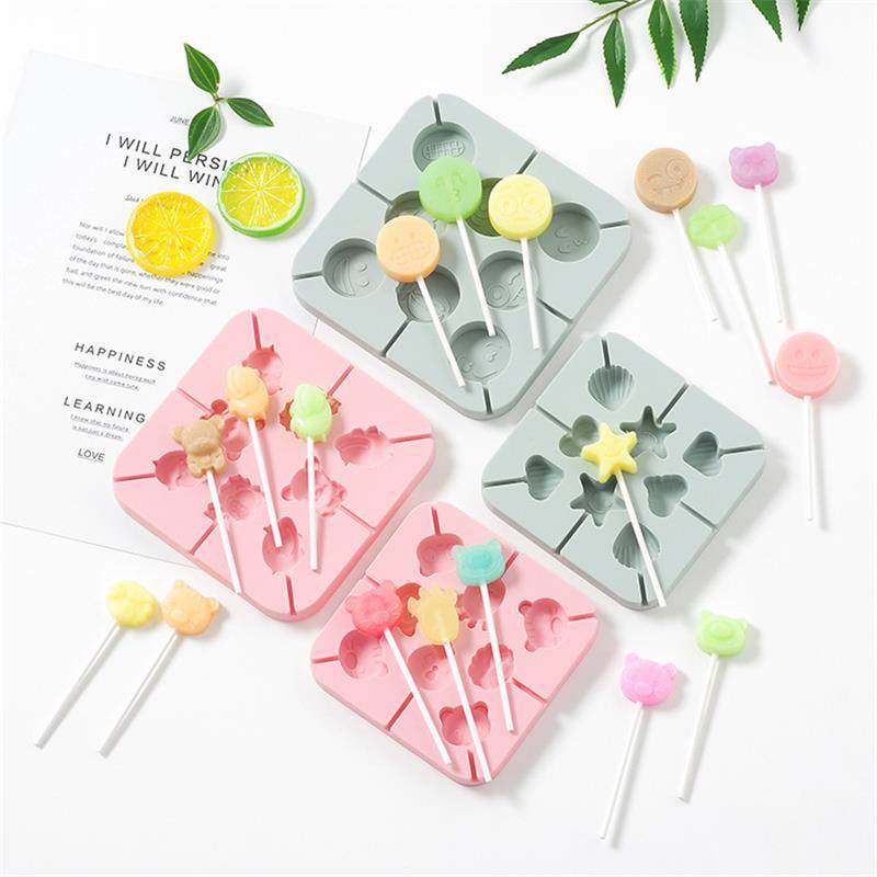 新品 棒棒糖模具星空烘焙硅胶模具DIY巧克力模具卡通造型糖果模具