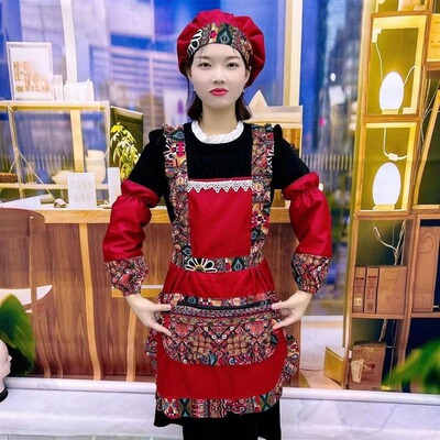 防泼水围裙女厨房做饭餐厅居家棉布韩版花边公主时尚防油罩衣印字