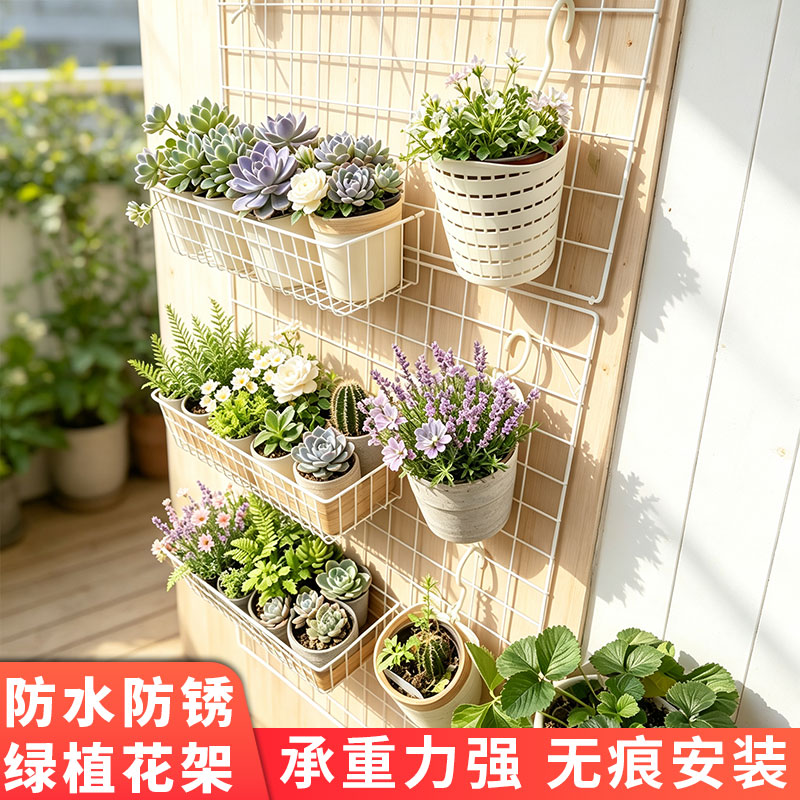 白色铁丝网网格片植物绿植蔷薇丝瓜爬藤网架子月季铁线莲攀爬网架