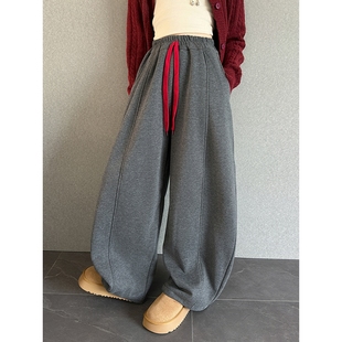 休闲裤 女童加绒裤 儿童冬季 女大童加厚一体绒弯刀裤 子秋冬2025新款