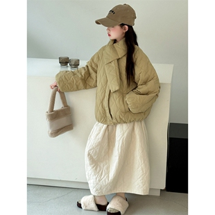 棉服女童冬装2025新款儿童冬季加厚二棉洋气棉衣女孩加绒韩系棉袄