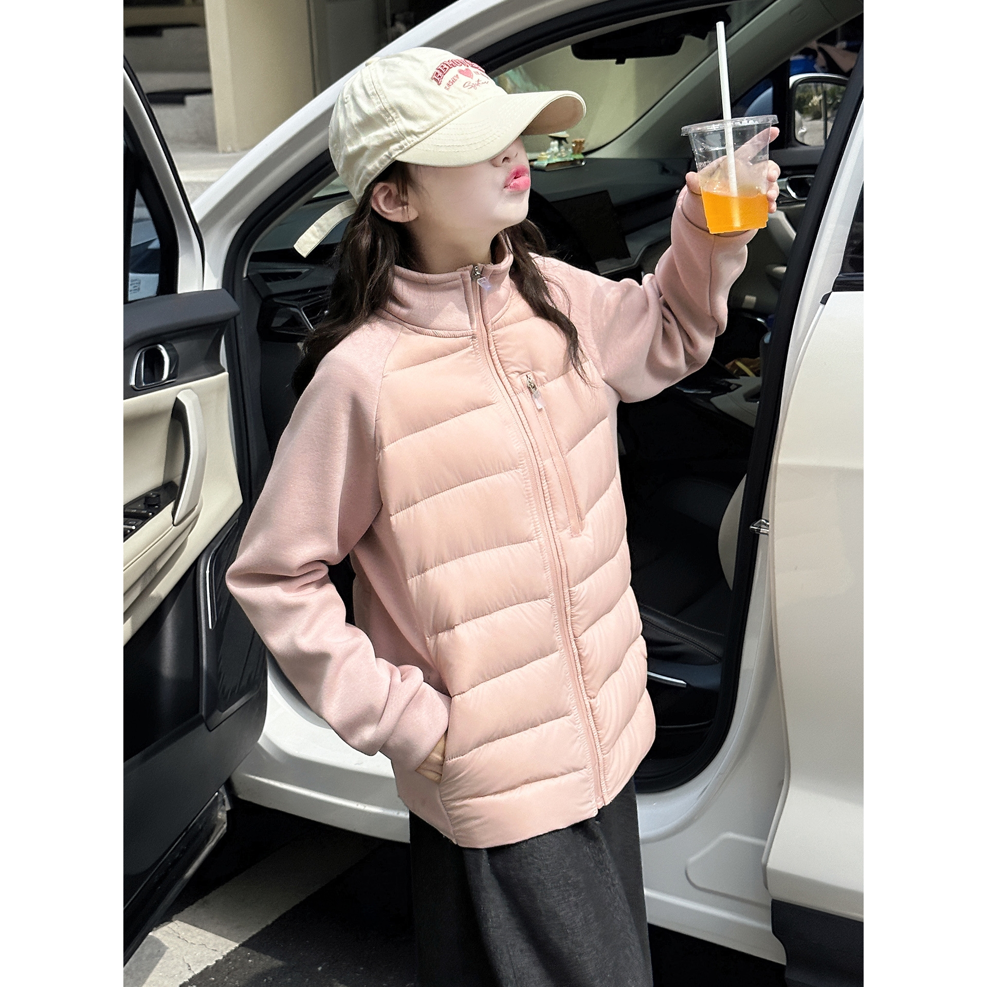 女童轻薄羽绒服秋冬新款摇粒绒男童儿童校服内搭神器棉服内胆外套