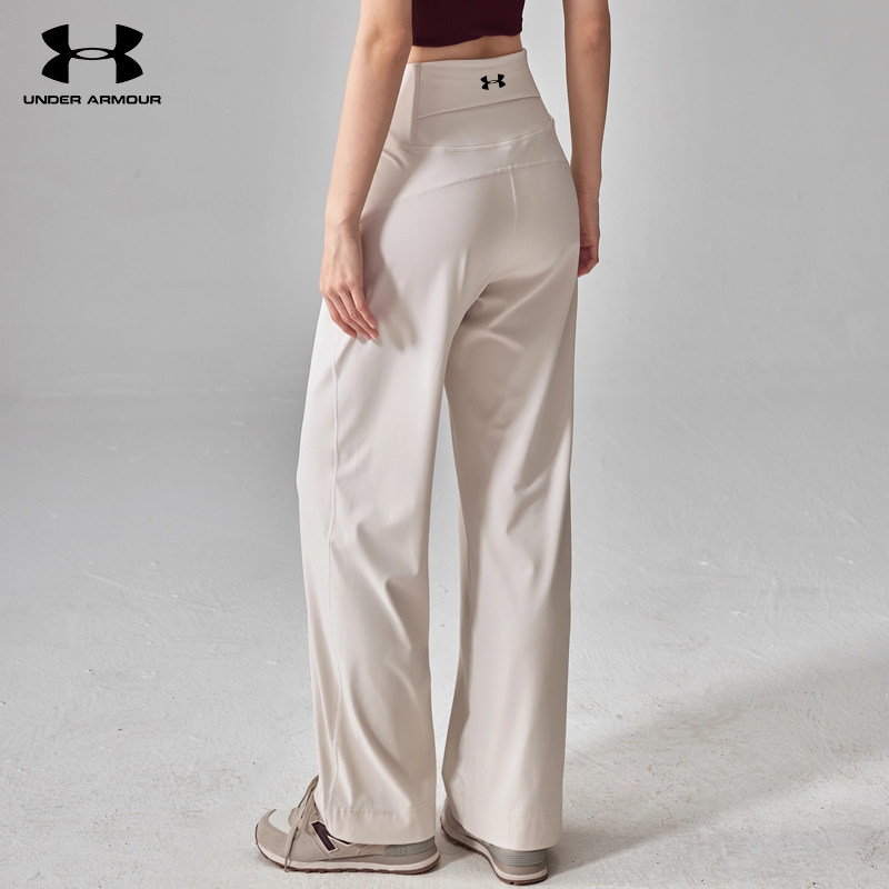 安德玛运动裤女春夏款跑步训练宽松瑜伽裤高腰显瘦透气健身直筒裤