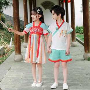 六一儿童节演出服装 中国风合唱服小学生民族表演服汉服幼儿园园服