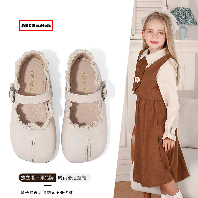 甜美儿童公主鞋时尚假分趾单鞋