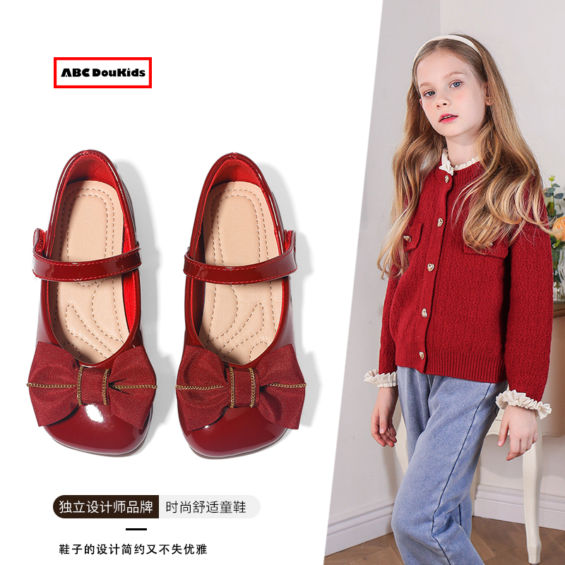 春秋女童軟底瑪麗珍皮鞋女童皮鞋