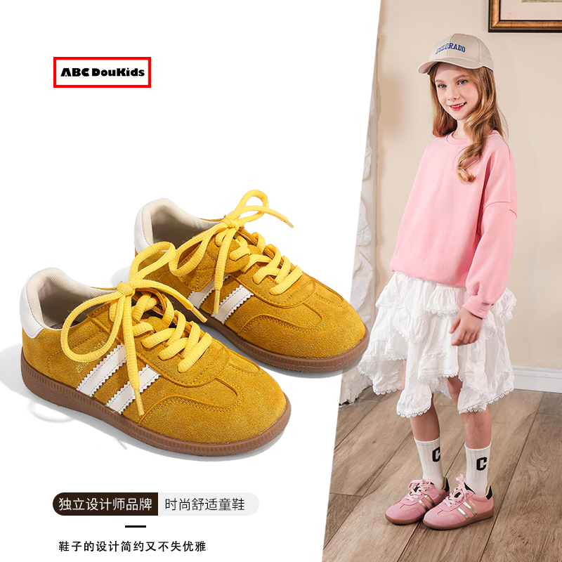 女宝休闲运动鞋儿童真皮阿甘鞋