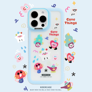KOERCASE 小幽灵好朋友大合集手机壳无边框涂鸦有趣呆萌 卡通插画原创小众适用苹果16iPhone15ProMax14Pro13