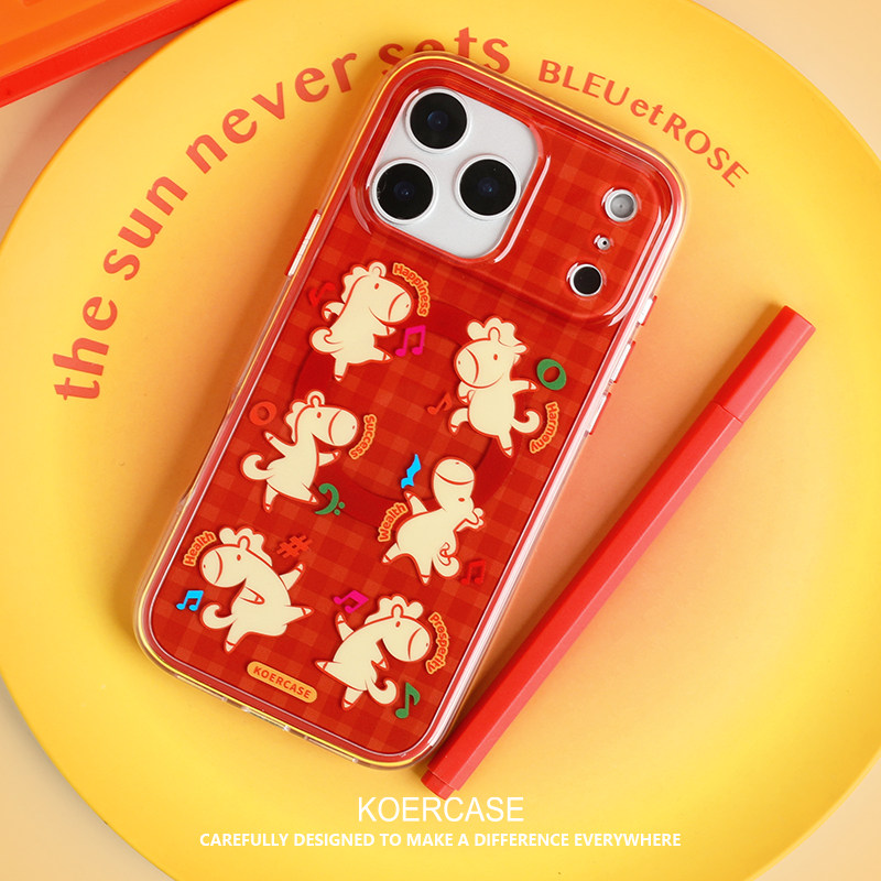 KOERCASE 音乐会舞蹈马戏团2026新年红手机壳磁吸 卡通