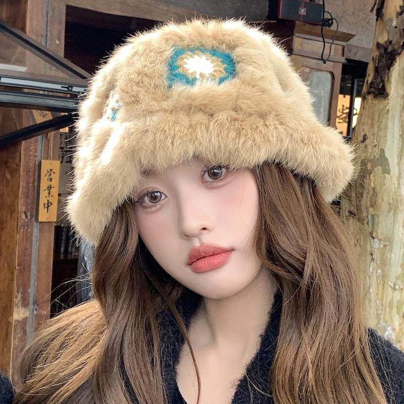 可爱兔毛醒狮帽女秋冬新款保暖百搭显脸小毛绒护耳帽毛茸茸毛线帽,服饰配件/皮带/帽子/围巾,帽子,淘宝优惠券,粉丝福利购,淘宝优惠卷