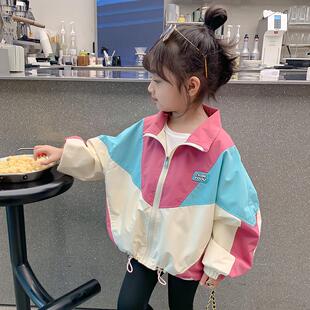 女童夏装外套2025新款儿童夏季运动夹克薄款风衣女孩夏天防晒上衣