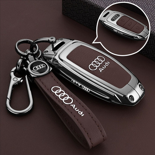 适用奥迪全包钥匙套金属质感