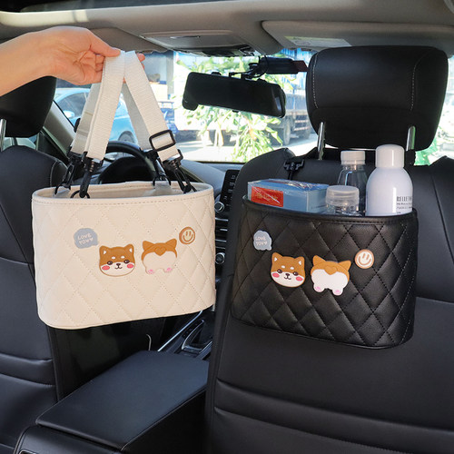 汽车挂式座椅后背置物袋卡通可爱