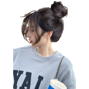 自绕丸子头假发发束一体式仿真自然蓬松发包懒人扎头发神器假发圈