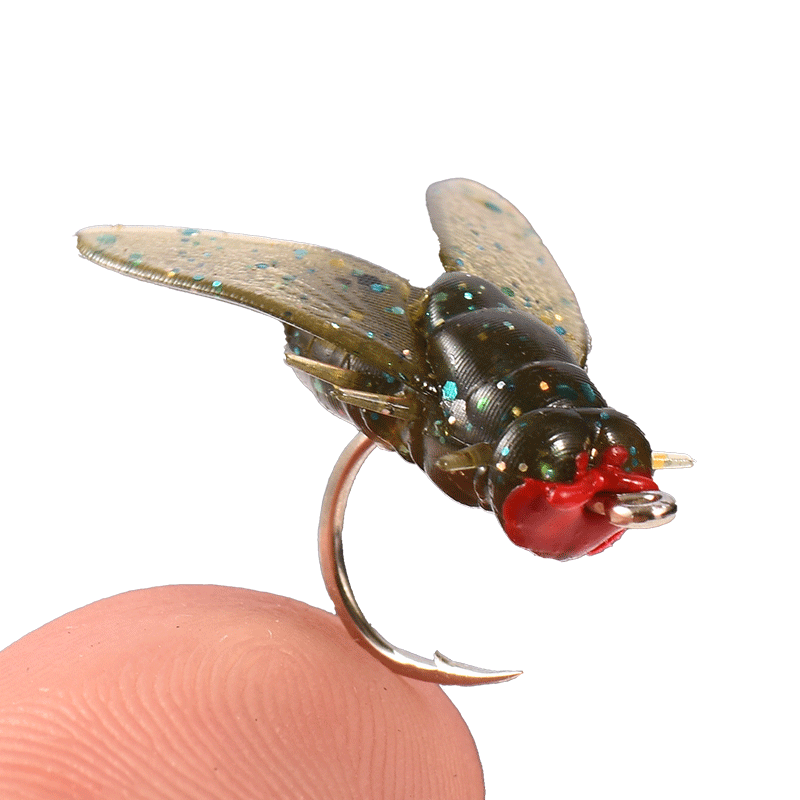 新款路亚苍蝇钩钩软饵飞蝇钩