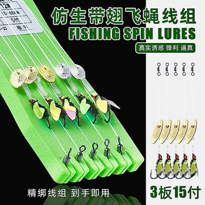 瓜子亮片绑好套装彩翅毒蚊飞蝇钩钓组马口白条助投器微物路亚假饵