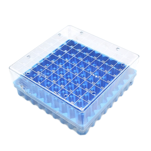 biosharp 2ml塑料冷冻管盒 81格/100格 超低温液氮 PC 冷冻盒 冻存盒 -80°