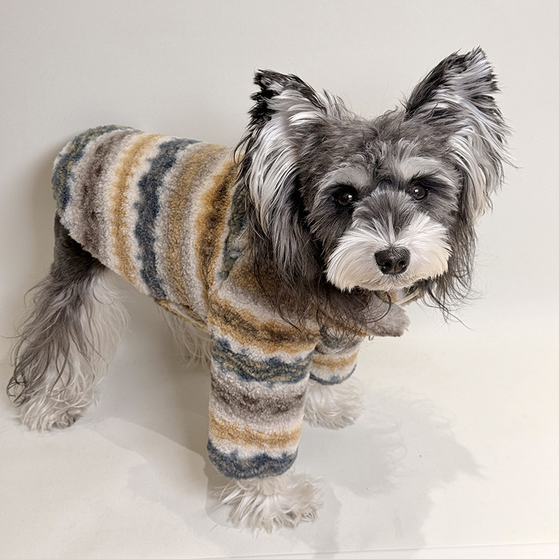 狗狗衣服冬季加厚保暖费尔岛宠物棉衣泰迪比熊柯基柴犬雪纳瑞小狗