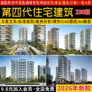 第四代高层住宅居住小区建筑生态绿色概念规划设计方案文本SU模型