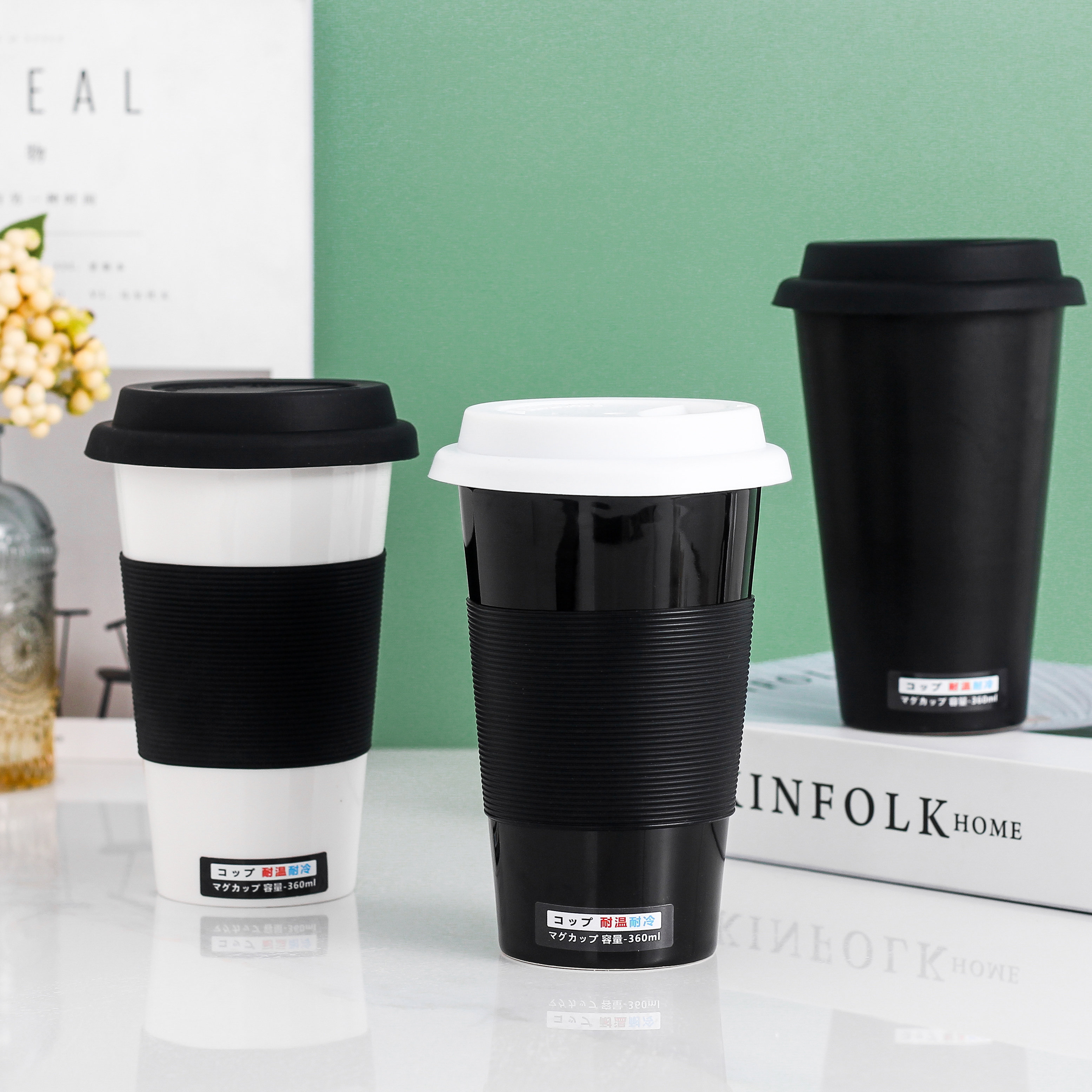 特价创意潮流水杯随手陶瓷双层马克杯 纯色咖啡个性家用杯大容量,餐饮具,马克杯,淘宝优惠券,粉丝福利购,淘宝优惠卷