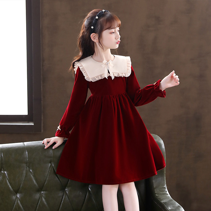 女童春秋款连衣裙儿童红色秋装洋气时髦公主裙2024新款秋季裙子女,童装/婴儿装/亲子装,连衣裙,淘宝优惠券,粉丝福利购,淘宝优惠卷