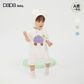 爬服连体衣宝宝 婴儿网眼布大图案短袖 商场同款 papa爬爬夏季