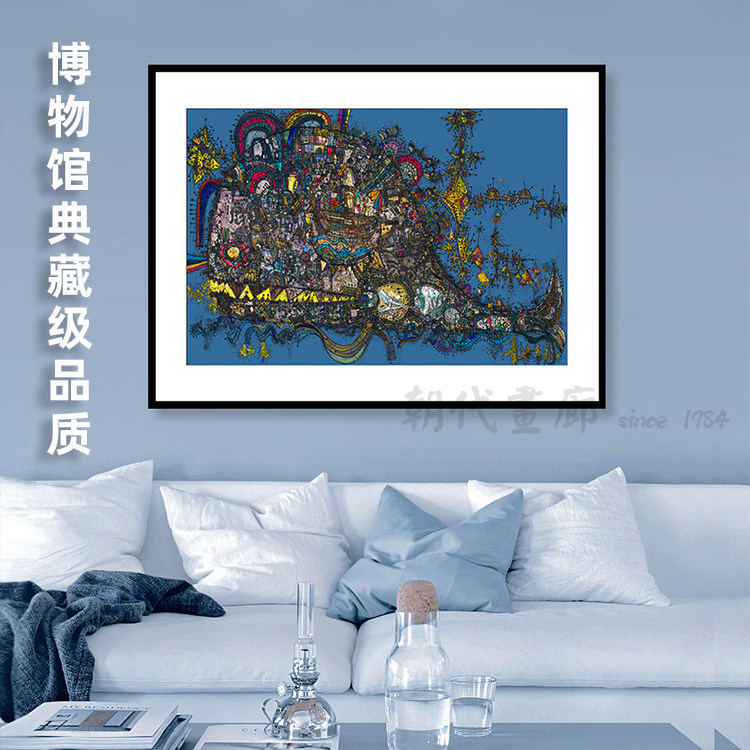 张长江cj zhang签名限量潮流版画艺术客厅玄关移动城堡