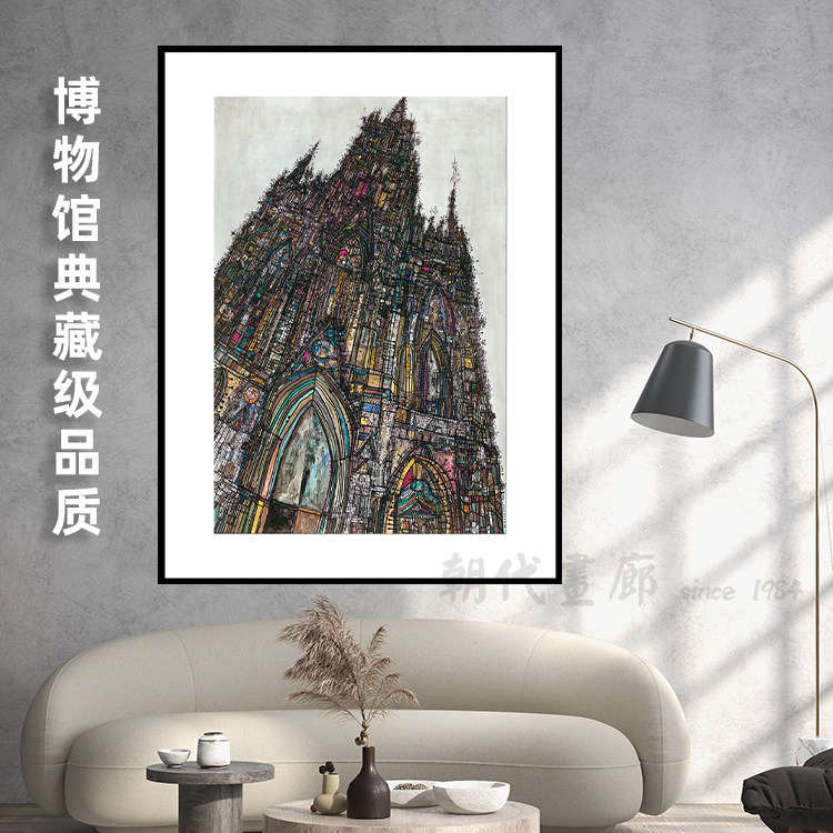 张长江cj zhang签名限量潮流版画艺术客厅玄关圣殿教堂