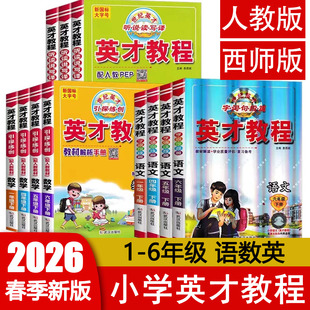 2026春新版 英才教程一二三四五六年级上下册语文数学西师版XS英语人教版 小学123456上下RJ字词句段篇教材同步讲解辅导资料书籍
