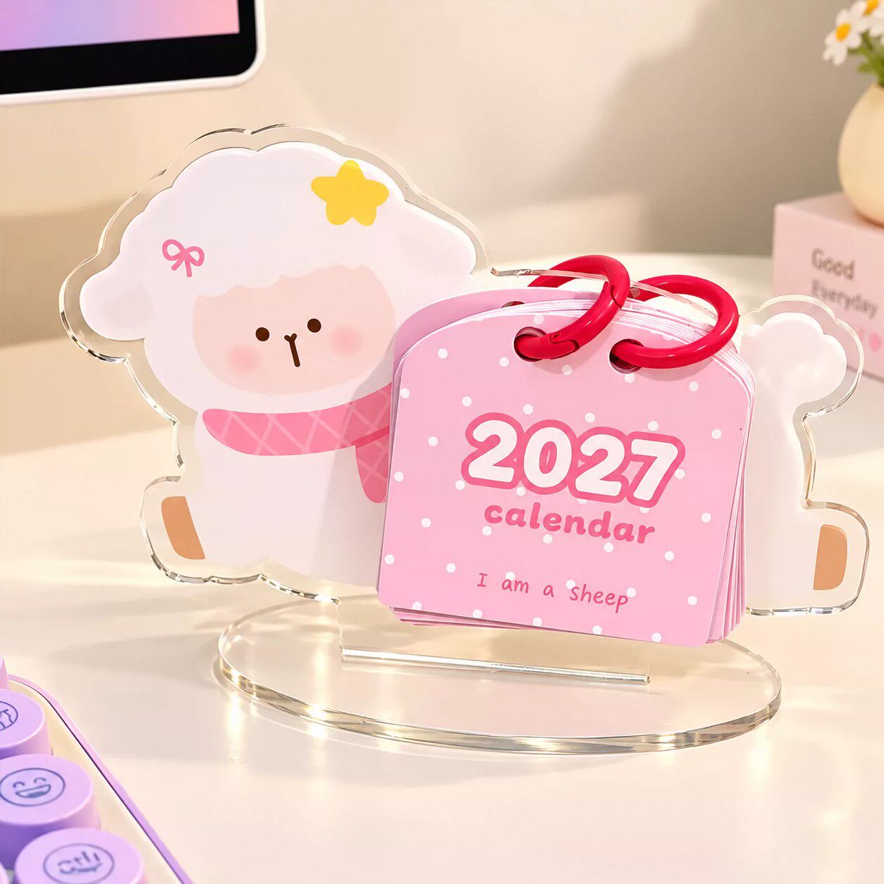 2027新款亚克力高颜值桌面台历