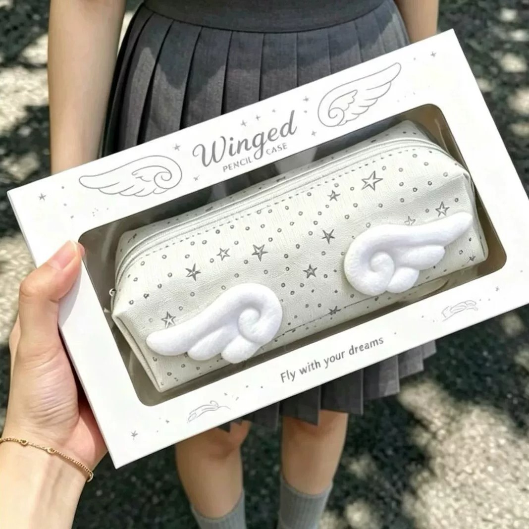 天使之翼大容量可爱学生笔袋