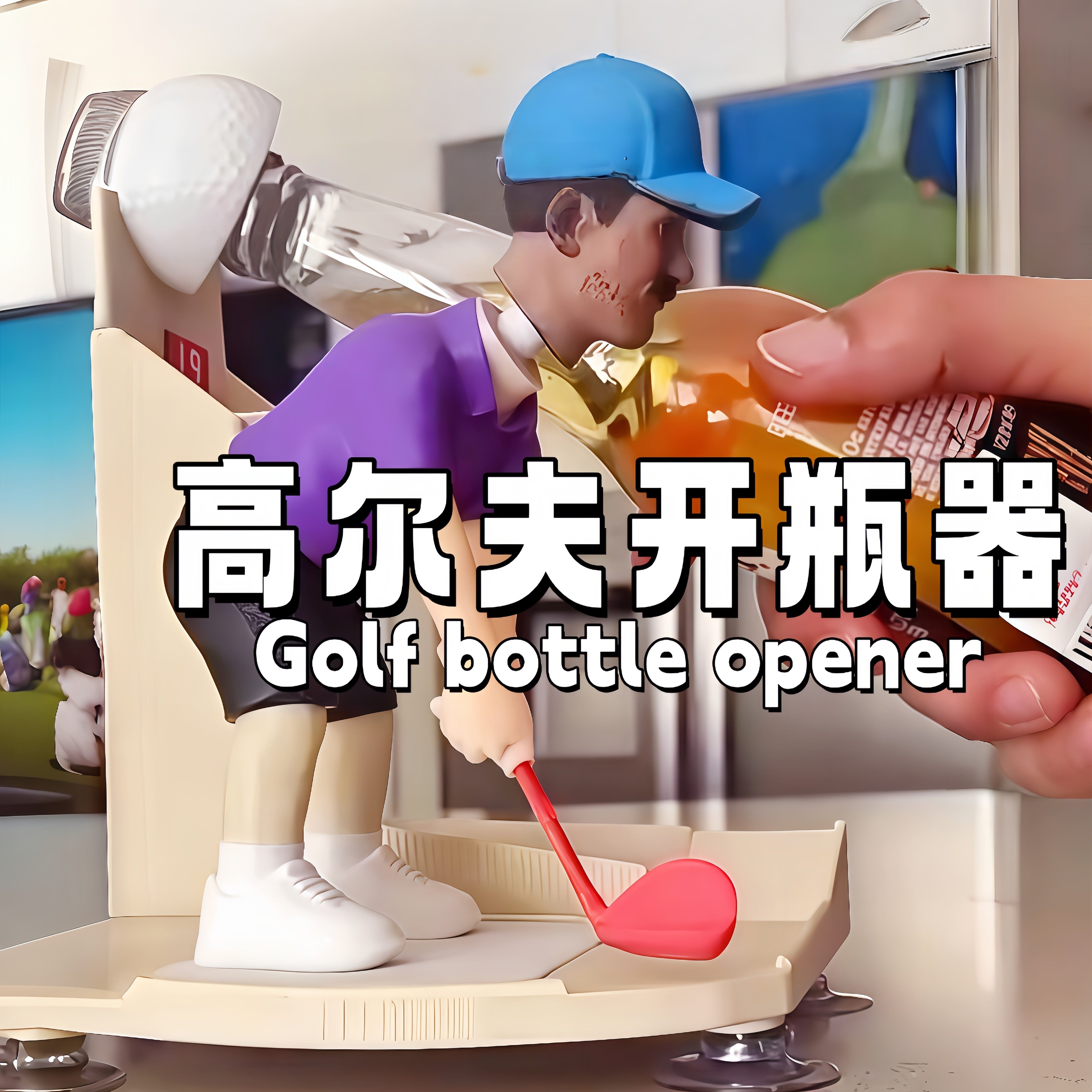 高尔夫挥杆发射解压开瓶器
