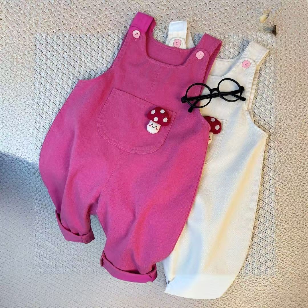 女童背带裤春秋款2026新款婴幼儿童洋气时髦休闲裤宝宝秋季长裤子