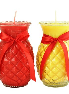 菠萝旺来酥油灯1/3/5/7天/15天/30天供灯长明灯酥油凤梨灯 特大号