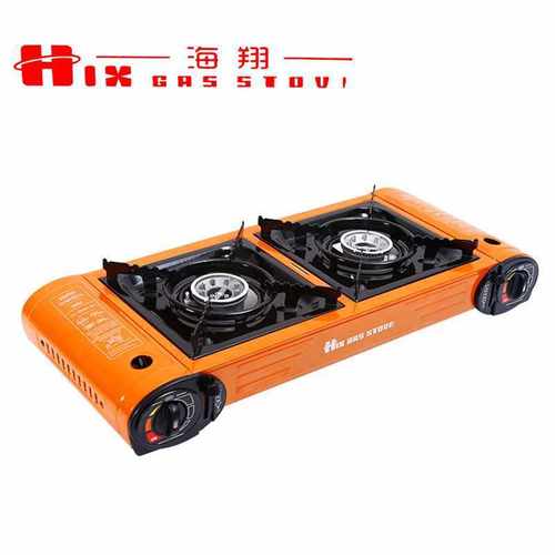 野营户外炉具双灶燃气炉多功能双用卡式炉烧烤炊具卡斯炉