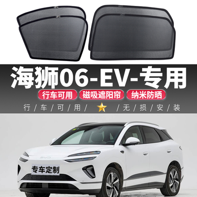 海狮06-EV汽车遮阳帘车窗板隐私侧窗帘磁吸式前挡板车用纱窗遮光