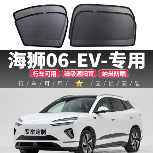 海狮06-EV汽车遮阳帘车窗板隐私侧窗帘磁吸式前挡板车用纱窗遮光