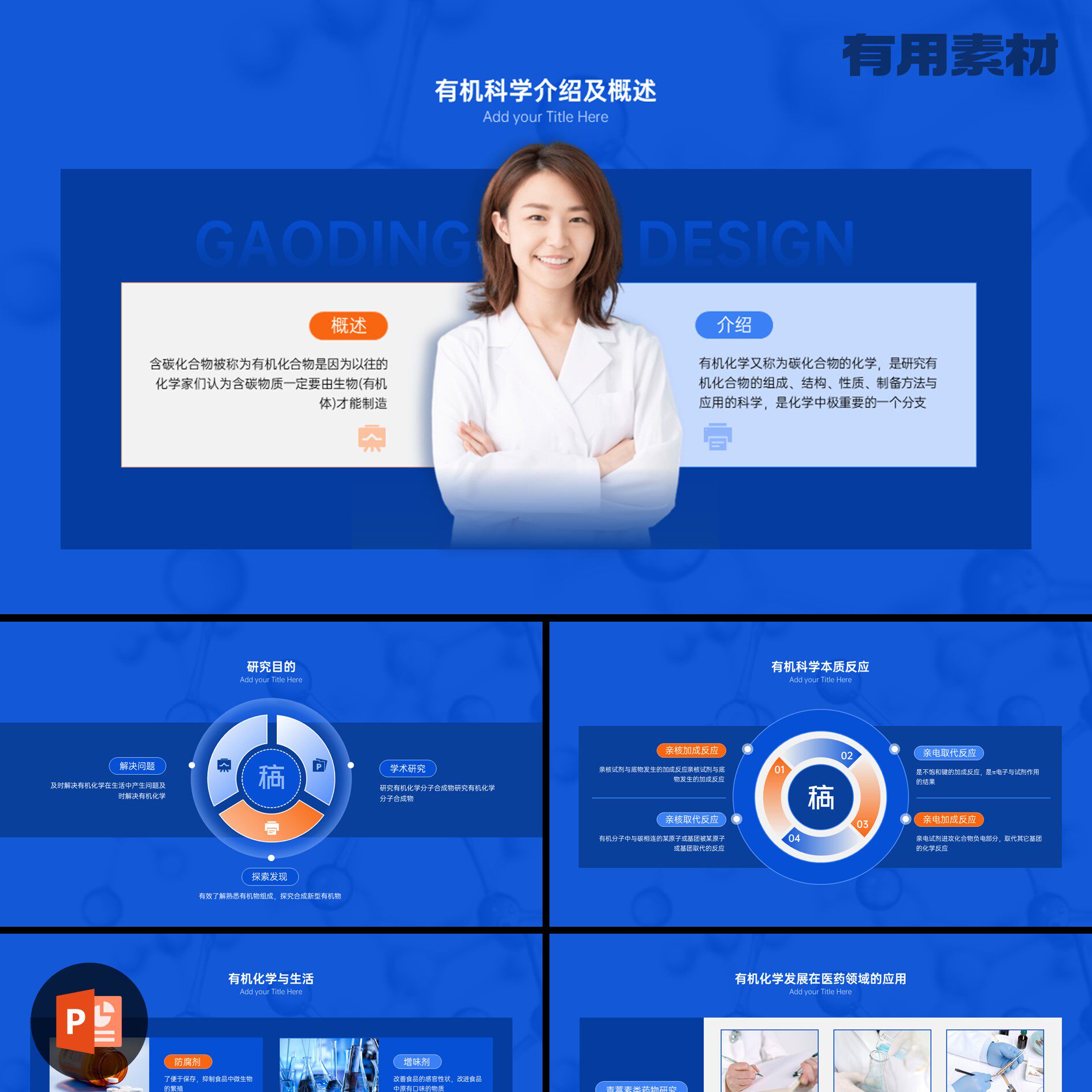 【ppt-317】20页有机化学与生活毕业答辩学生毕设作品展示ppt模板
