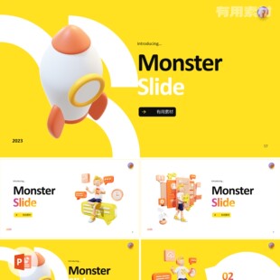 【PPT-038】358页全动态高级3D&多图排版内页国外大神精选PPT模板