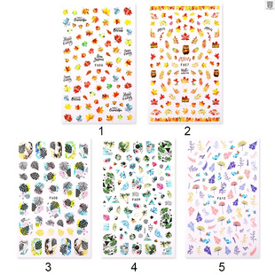 1 Sheet Nail Sticker Flower Leaves Slider Transfer Nail