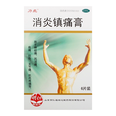 【力虎】消炎镇痛膏6.5cm*10cm*6片/盒