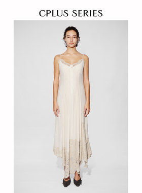 ivy吕颖博主同款【CPLUS SERIES】蕾丝拼接吊带连衣裙