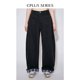 现货 CPLUS SERIES 格纹翻边宽版 休闲中性牛仔裤