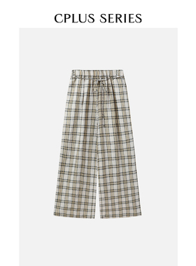 26早春新品【CPLUS SERIES】格纹宽松长裤