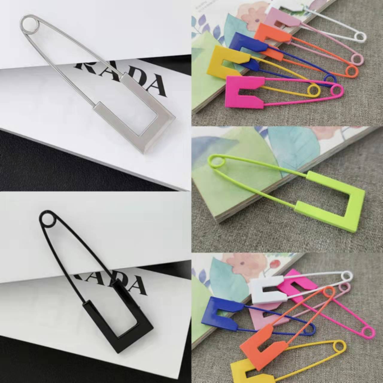 简易别针日韩糖果色彩色金属开衫胸针固定收腰别针