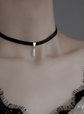 choker黑色颈带项链女潮