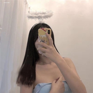 天使光环发箍头饰圣诞节cos发箍超仙头箍羽毛网红拍照表演发饰女