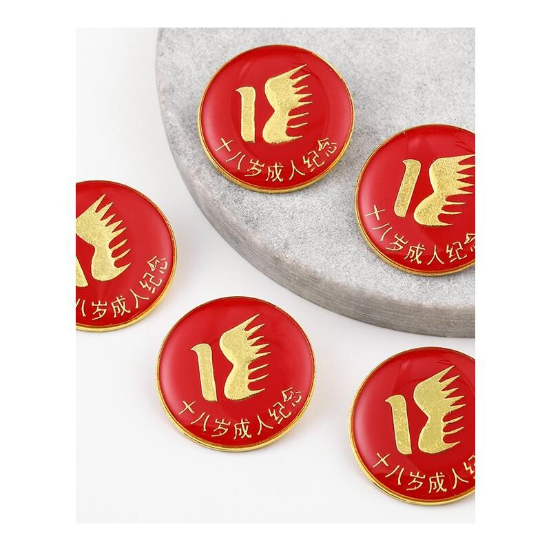 高中生18岁成人礼纪念徽章胸章班徽团徽十八岁成人礼礼品