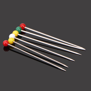 100枚小号圆头针盒装 钓鱼针小号垂钓线轴固定针地图针 彩色大头针