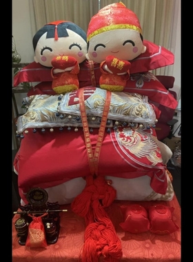 大红色毛线结婚用的婚礼